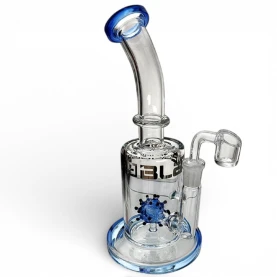 Bong sklo Blaze Virus Omicron Blue - pohľad od kotla bonga