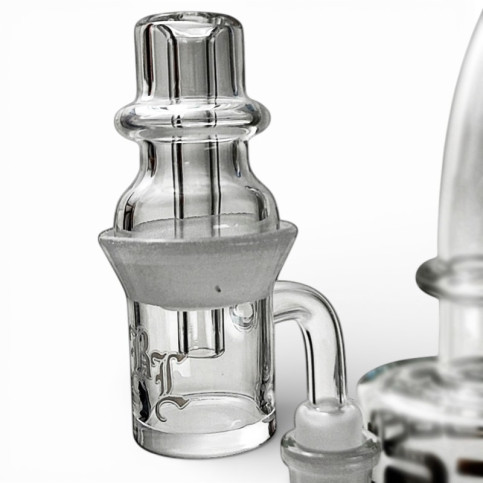 Black Leaf Quartz Banger Carb Cap NS14 - na bongu