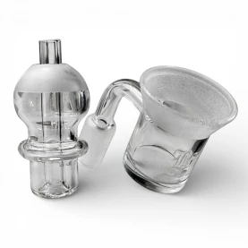 Black Leaf Quartz Banger Carb Cap NS14