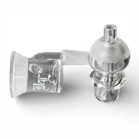 Black Leaf Quartz Banger Carb Cap NS14 - položený