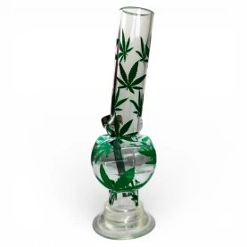 Bong acryl mini neon Apple s obrázkom - pohľad odzadu