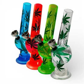 Bong acryl mini neon Apple s obrázkom - mix