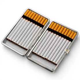 Púzdro na cigarety Slim - Zelené - s cigaretami