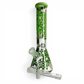 Sklenené bongo Phoenix Honey - Zelené - vybratý kotol