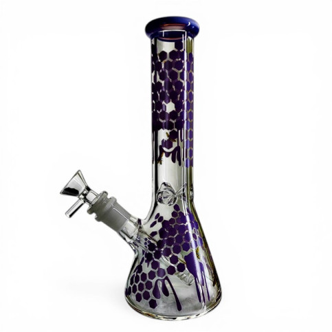 Sklenené bongo Phoenix Honey - Fialové