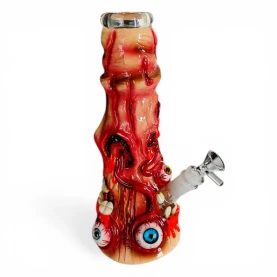 Sklenené bongo Phoenix Art Monster - zboku