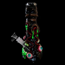 Sklenené bongo Phoenix Art Monster - Dark - v tme