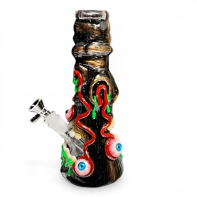 Sklenené bongo Phoenix Art Monster - Dark - zboku