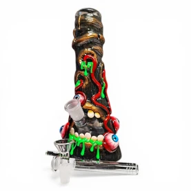 Sklenené bongo Phoenix Art Monster - Dark - vybratý kotol