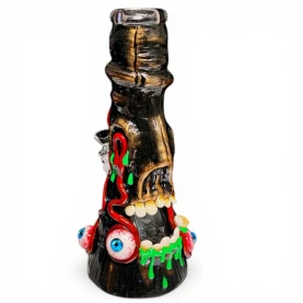 Sklenené bongo Phoenix Art Monster - Dark - odzadu