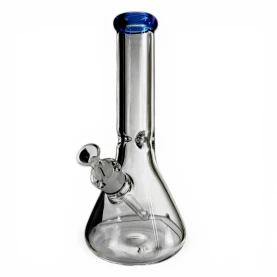 Sklenené bongo Clear - Blue Top