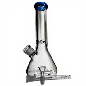 Sklenené bongo Clear - Blue Top - vybratý kotol