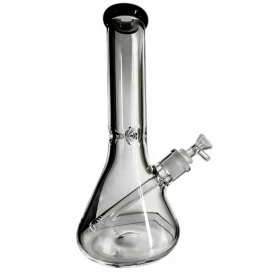 Sklenené bongo - Black Top - zboku