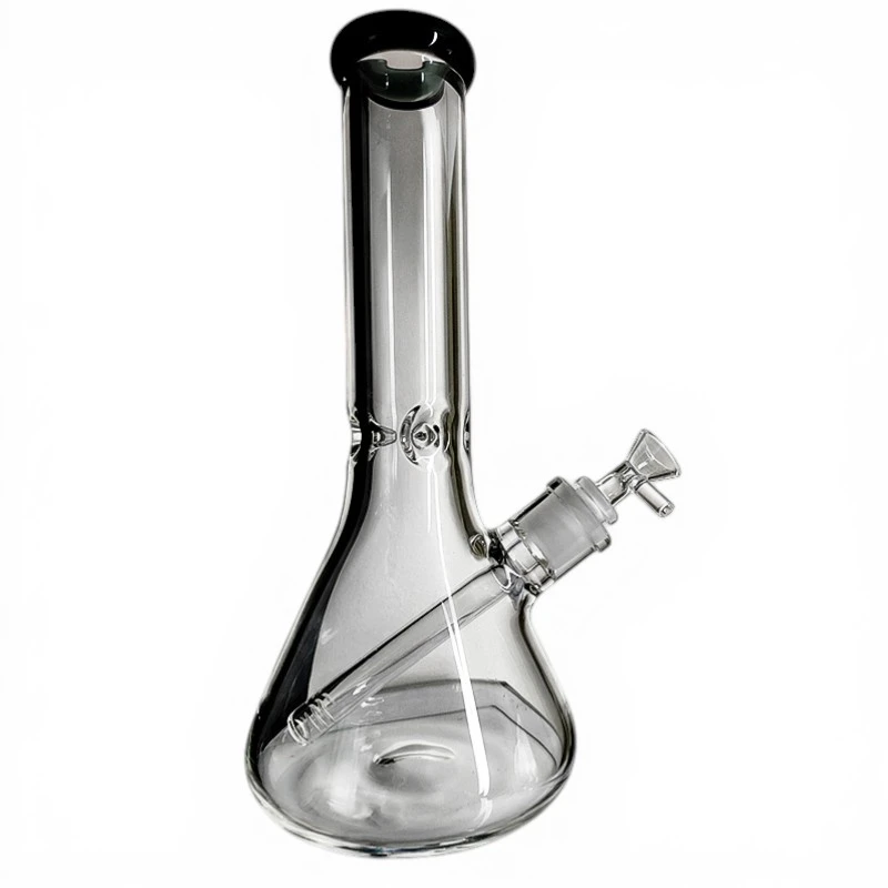 Sklenené bongo - Black Top - zboku