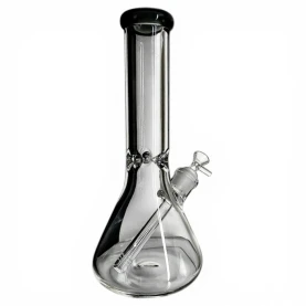 Sklenené bongo - Black Top - odzadu