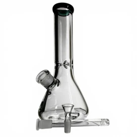 Sklenené bongo Clear - Green Top - vybratý kotol