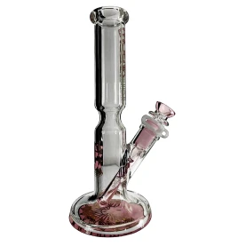 Sklenené bongo Phoenix NS14 - Rúžové - zboku