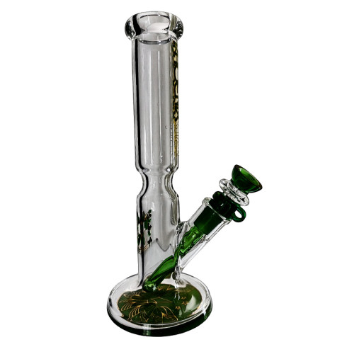 Sklenené bongo Phoenix NS14 - Zelené - zboku