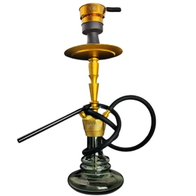 Vodná fajka AMY Deluxe AluX S Gold - Black