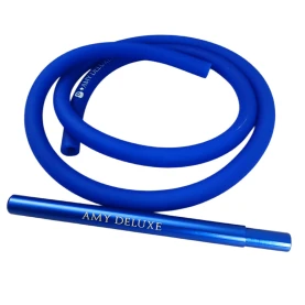 Vodná fajka AMY Deluxe ALU Sphere Bag - Blue - hadica a náustok
