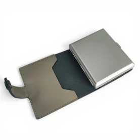 Púzdro na cigarety a doklady šedé - priestor na doklady