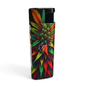Zapalovač Neon Rasta Cannabis