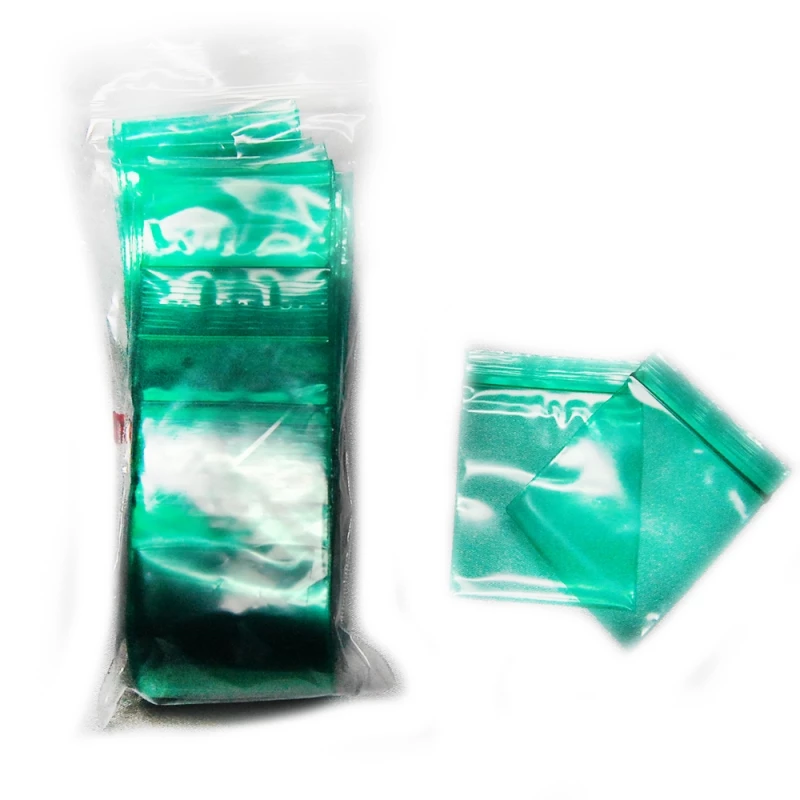 Ziplockový sáčok – Zelený 40x60 mm - 100 kusové balenie