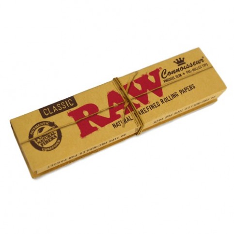 Papieriky RAW Connoisseur KingSize Slim + Predrolované filtre