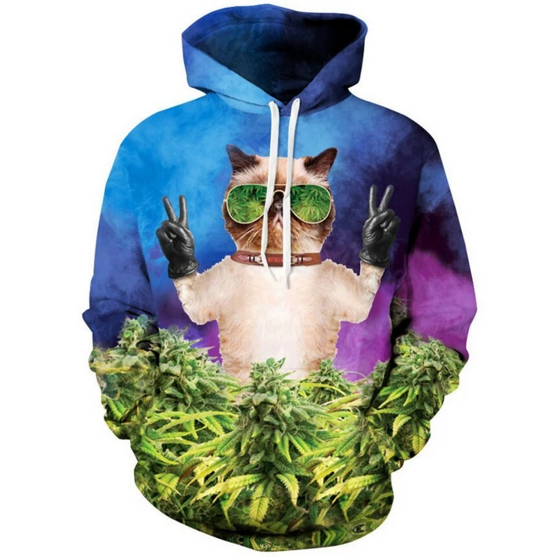 Mikina Crazy Cat Weed Buds