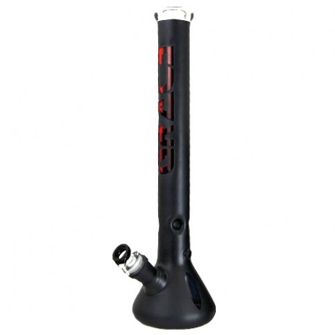 Bong GG Satinated Black Red 50cm