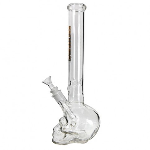 Bong Clear Bullet Small Skull 35cm