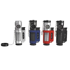 Cigarový zapaľovač 4 tryskový červený