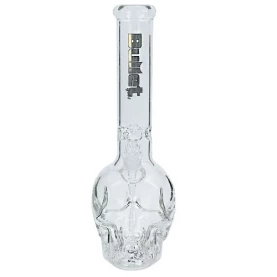 Bong Clear Bullet BIG SKULL (heavy glass)