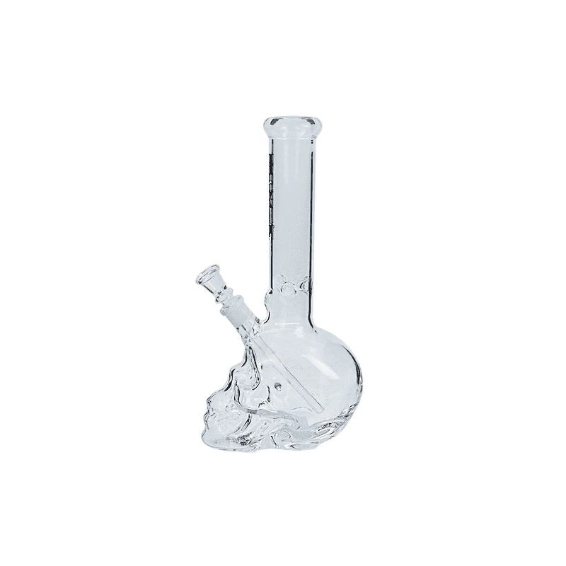 Bong Clear Bullet BIG SKULL (heavy glass)