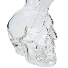 Bong Clear Bullet BIG SKULL (heavy glass)