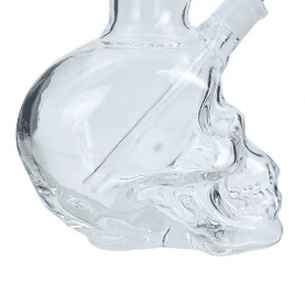 Bong Clear Bullet BIG SKULL (heavy glass)