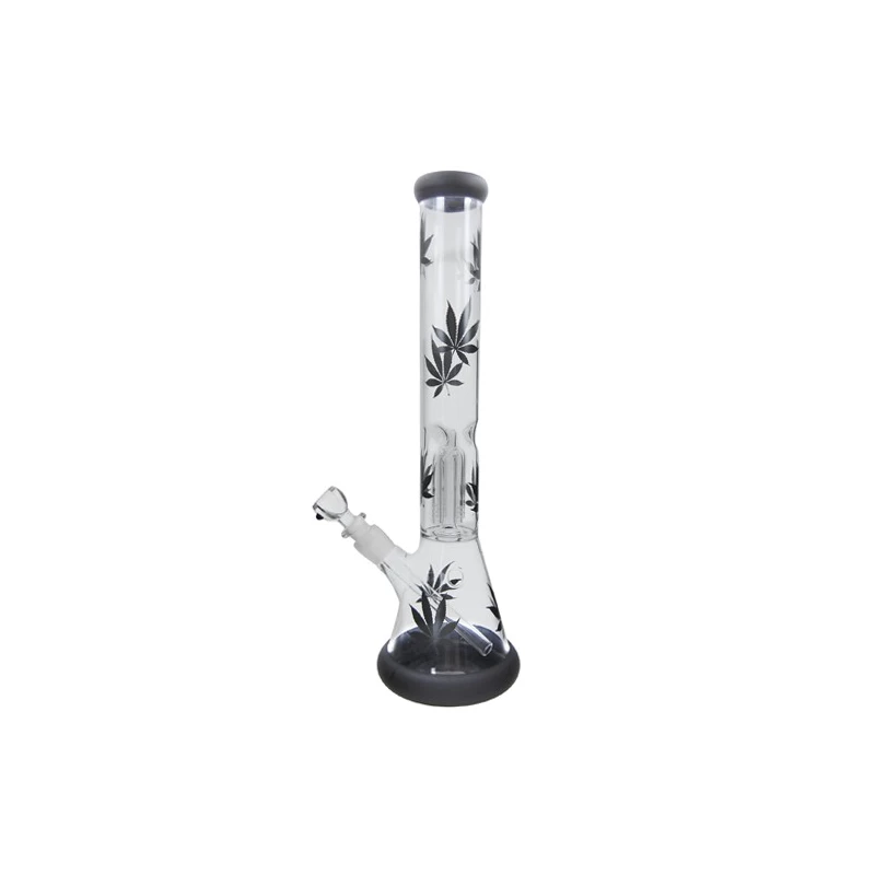 Bong Glass Black Leaf 41 cm