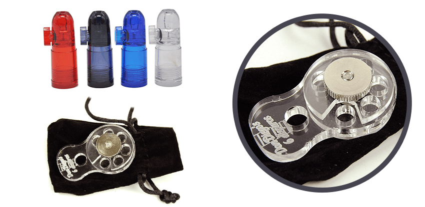 dávkovače na šňupací tabak alebo kokain