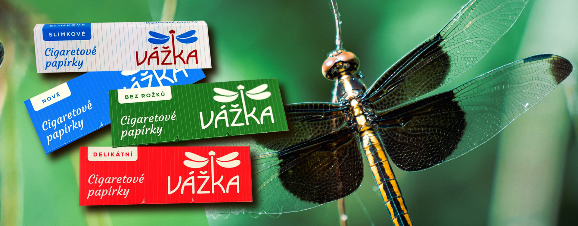 httpCigaretové papieriky Vážka nové, delikátne, extra slim, bez rožkov Vážky-