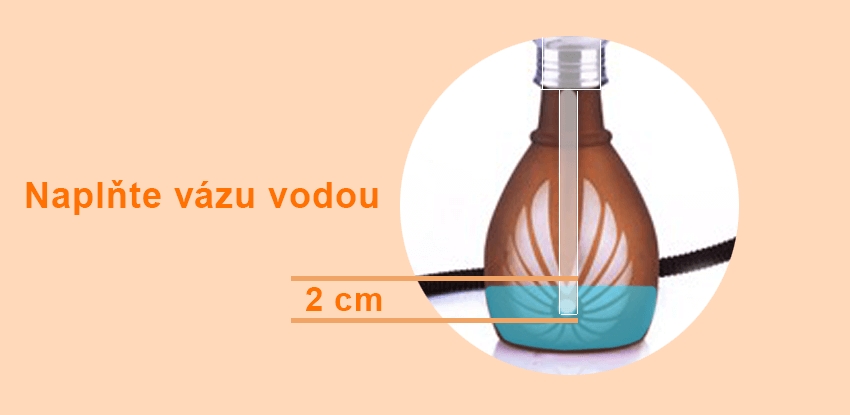 hladina vody vo vodnej fajke